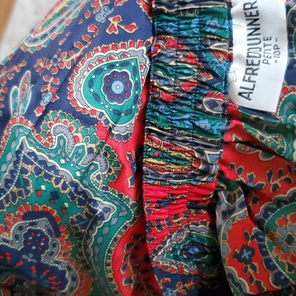 Vintage Alfred Dunner Paisley Pleated Midi Skirt - Picture 3 of 3